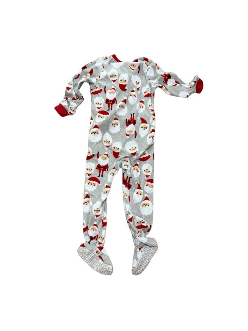 Unisex Size 4T Carter's Santa Fleece Footed Pajamas - Picture 3 of 5